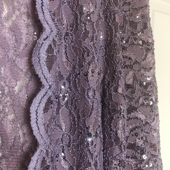 Jeanne Alexander Purple 2Pc Lace Sleeveless Sheath Dress Open Jacket Size 20W - Picture 5 of 8